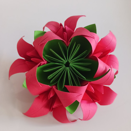Kusudama de flores sakura-flor de cerezo